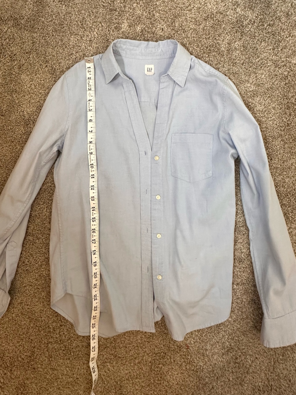 GAP Light Blue Shirt with White Logo Tag - Picture 4 of 7